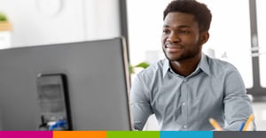 professional on laptop
