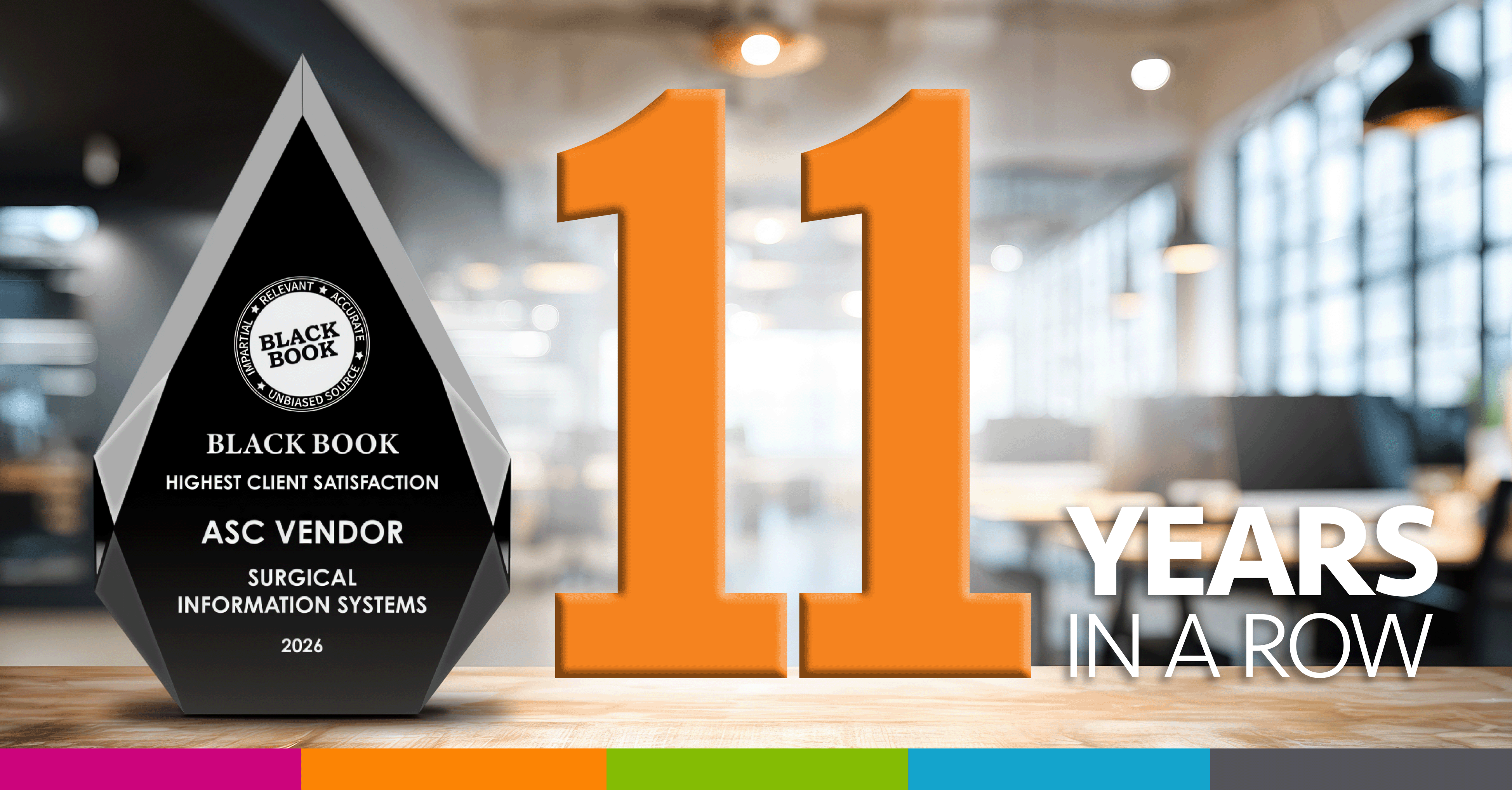 Surgical Information Systems Named #1 ASC EHR Vendor by Black Book Research for 11th Consecutive Year